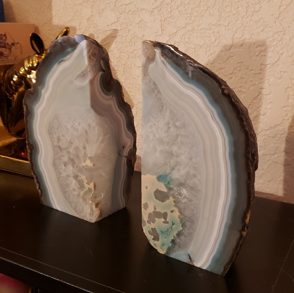 Natural Geode Bookends (PAIR)